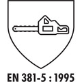 EN 381-5:1995 + symbol